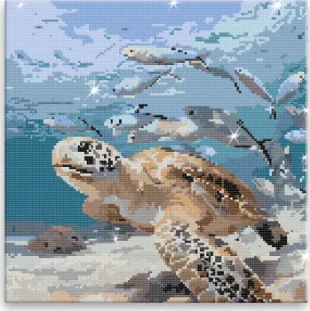 Diamantové malování Diamantové malování - Podmořský svět 2 - 40x40 cm, bez dřevěného rámu - CZ výroba