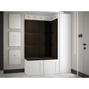 Nábytek Předsíňová sestava Terospito IX, Barva: bílá, Barva látek:: Manila 04 MIRJAN 5903211230196