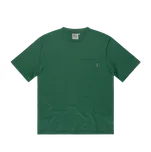 Vintage Industries Šedé tričko s kapsou, jasně zelené