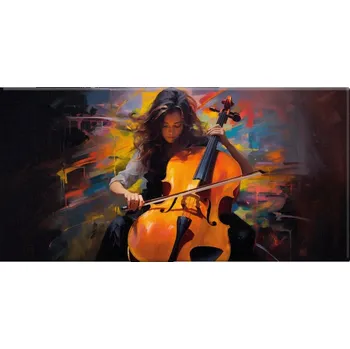 Obraz Obraz na plátně - Výuka hry na cello - 60x30 cm - CZ výroba