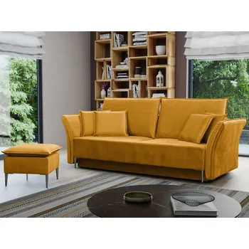 Pohovka Rozkládací pohovka Bob, Barva: Tiffany 8, Barva nožiček:: stříbrná MIRJAN 5903211071782