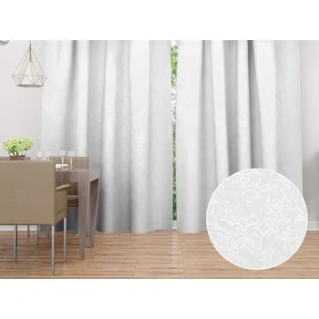 ubrus Dekorační závěs TF-032 Venezia bílý - š. 150 cm 150x140 cm