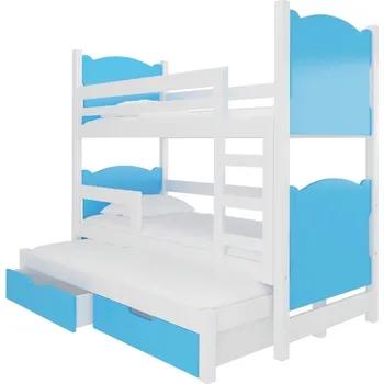 Dětská postel ArtAdrk Dětská patrová postel LETICIA Barva: bílá / modrá