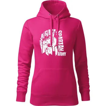 Dámská mikina DRAGOWA dámská mikina s kapucí León, růžová 320g/m2