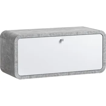 Obývací stěna ImportWorld Skříňka Sally 06, beton/bílý lesk