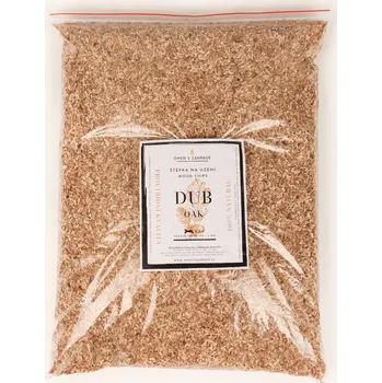 Štěpka na uzení OHENVZAHRADE.CZ Prvotřídní dřevní štěpka 1-3 mm dub - 2 kg
