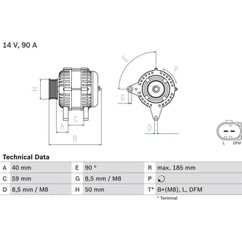 Alternátor generátor BOSCH 0 986 041 920