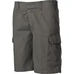 MFH Bermuda BW moleskin, OD zelená, praná na kameni