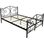 Kovové lůžko s krystaly Drekolsi, Rozměr postele: 90x200, Barva: Černá MIRJAN 5903211115141