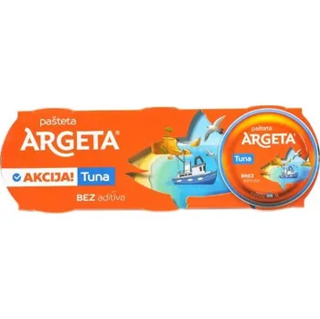 Rostlinná pomazánka Tuňáková paštika Argeta 3x95g