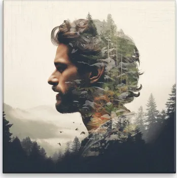 Obraz Obraz na plátně - S hlavou v oblacích - 40x40 cm - CZ výroba