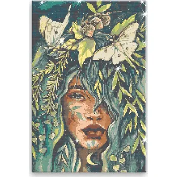 Diamantové malování Diamantové malování - Luna - 40x60 cm, bez dřevěného rámu - CZ výroba