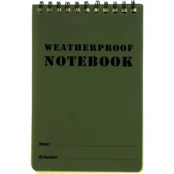 Zápisník WARAGOD vodeodolný zápisník, zelený, 12 x 7,8 cm