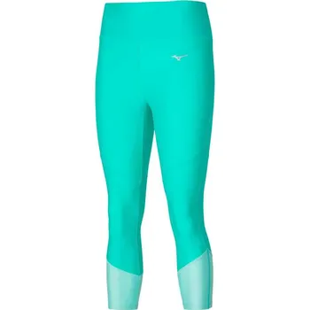 Dámské legíny Dámské sportovní legíny Mizuno Impulse Core 3/4 Tight / Blue Turquoise Velikost: XL