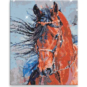 Diamantové malování Diamantové malování - Koňská hříva - 40x50 cm, plátno vypnuté na rám - CZ výroba