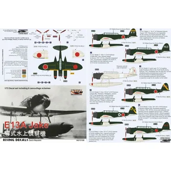 Plastikový model 1/72 Decal E13A1 Floatplanes (6x camo)