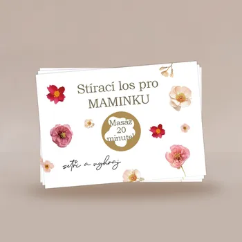 Stírací los LUČNÍ KVÍTÍ, pro maminku Varianta: Bez vlastního textu