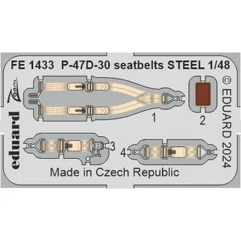 Plastikový model 1/48 P-47D-30 seatbelts STEEL (MINA)