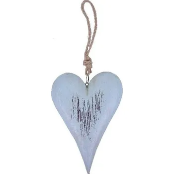 Bytová dekorace Závěs srdce, tyrkys, 2 x 9 x 14 cm|Ego Dekor