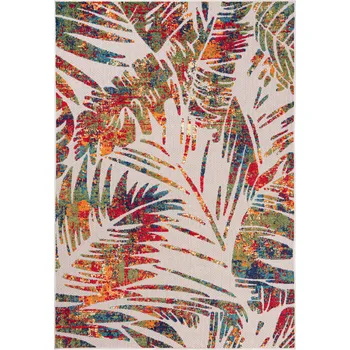 Koberec Moderní koberec Aventura - květiny 2 - krémový Rozměr koberce: 80x200 cm