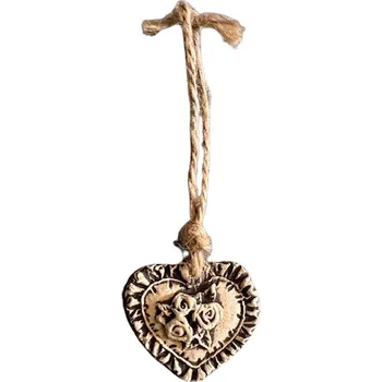 Velikonoční dekorace Keramika - Ozdobička srdíčko malé