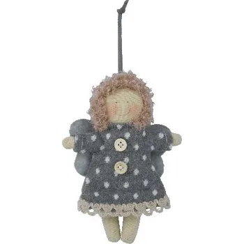 Bytová dekorace Anděl látkový zimní 12cm|Ego Dekor