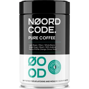 Káva NoordCode | 100% zrnková káva Arabica Brazílie - Light Roast Light Roast = jemně pražená - 250 g