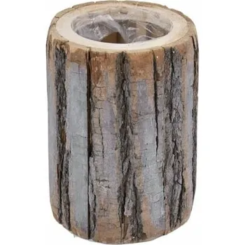 Květináč Obal na květináč LINDEN BARK s igel., kulatý, bílá vym., 19x17x0cm, ks|Ego Dekor