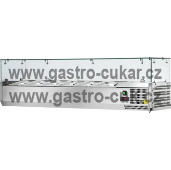 Amitek Nástavba "pizza" chladící 1500x395 5xGN1/3 + 1GN1/2