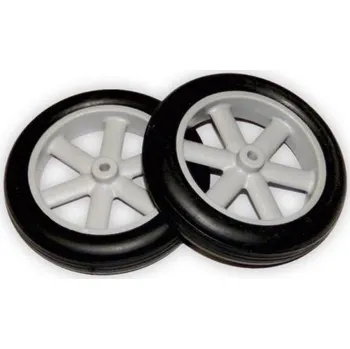 RC vybavení Kolo plast s gumou 55/12 mm 2 ks