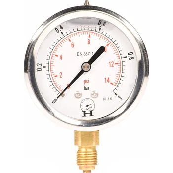 Ventil MANOMETR GLYCERINOVÝ DN 63 - Průměr 63 mm, spodní připojení G1/4