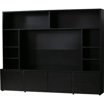 Komoda WOOOD Televizní stěna MAXEL černá 373829-Z