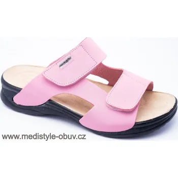 Dámská zdravotní obuv MEDISTYLE MIRKA LM-15/1/N pantofel sv. růžový, růžová - 40