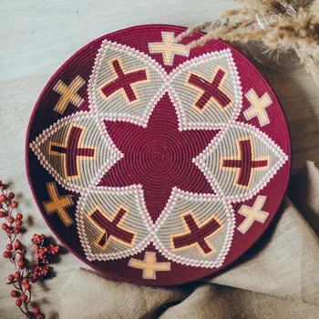 Úložný box Krásy Orientu Nástěnná proutěná dekorace Naima