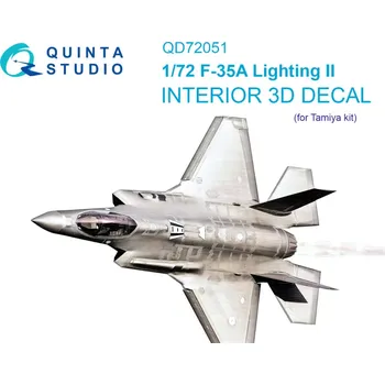 Plastikový model Quinta studio 1/72 F-35A Lighting II 3D-Print.&col.Interior (TAM