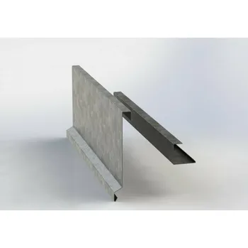 Závětrná lišta RŠ 375 - ze dvou kusů pro plastovou šindel 1 bm Přírodní pozink