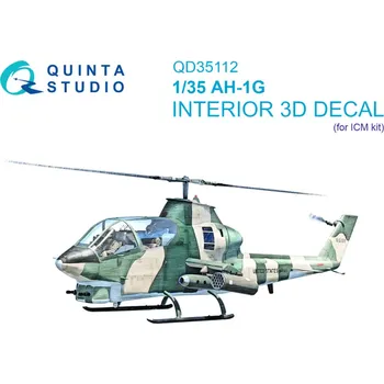 Plastikový model Quinta studio 1/35 AH-1G Cobra 3D-Print.&col.Interior (ICM)