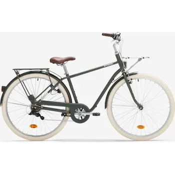 ELOPS Městské kolo Elops 520 s vysokým rámem khaki S ZELENÁ 2025