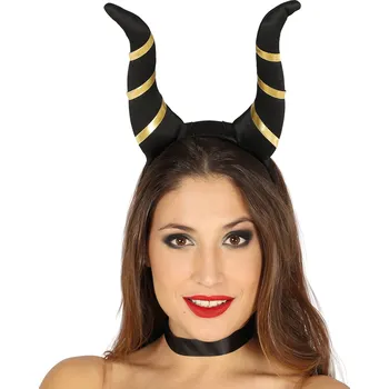 Karnevalový doplněk Guirca Rohy - Vládkyně zla černozlaté