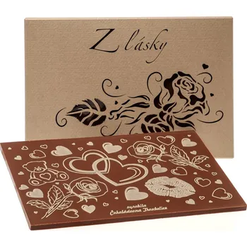Čokoláda Velká čokoláda "Z lásky" - perleťový obal, 120 g, Čokoládovna Troubelice Varianta: mléčná 51%