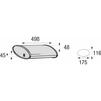 Výfukový systém Střední tlumič výfuku, univerzální BOSAL 248-063