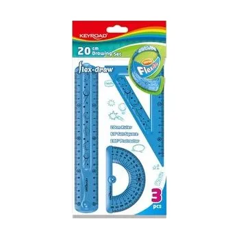 Set školních potřeb Zestaw geometryczny Flex-draw MIX