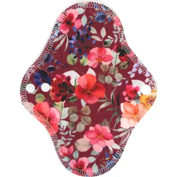 Breberky BIO Slipová vložka (Bavlněné froté s PUL) - Květy bobulí (biobavlněný úplet s GOTS)