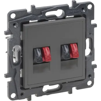 Elektrická zásuvka LEG 863486 NILOE S.ZÁS.REPROD.DVOJ.OCEL