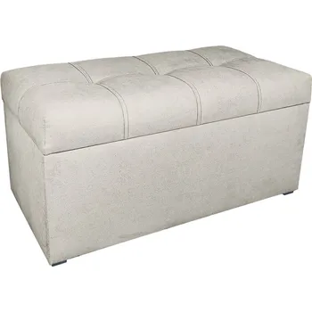 Taburet Taburet Kostka 80 × 40 s úložným prostorem – béžový Soro 13