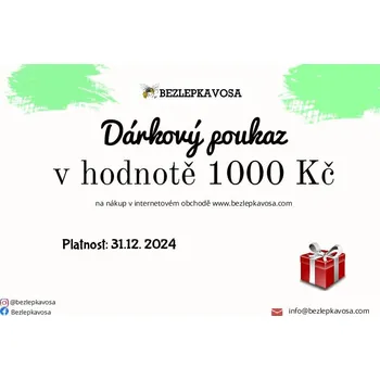 Dárkový potravinový koš Bezlepkavosa dárkový poukaz 1000 Kč