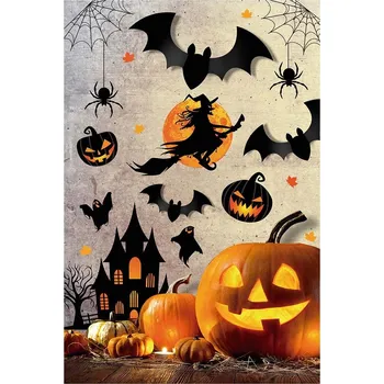 Party dekorace Guirca Nálepky na zeď - Halloween 70 x 80 cm