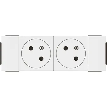 Elektrická zásuvka LEG 077102L MOSN LINK ZÁ.2X2P+T KLIP.ZAR.BÍL
