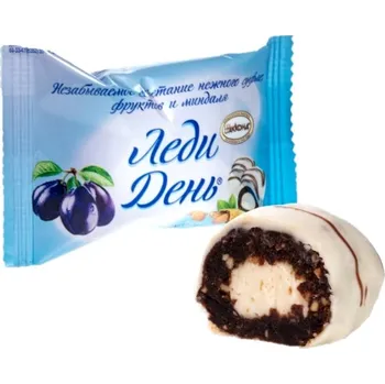 Bonbon LADY DEN ŠVESTKA v bílé glazuře