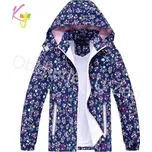 Dívčí BUNDA letní/jarní tm.modrá Kugo B2865 (- šusťáková bunda s látkovou podšívkou)